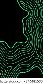 fondo de línea de contorno topográfico abstracto. Fondo de pantalla de líneas onduladas Abstractas. fondo de pantalla abstracto. fondo de líneas onduladas estéticas. Fondo de contorno.