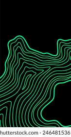Abstrakter topographischer Konturlinienhintergrund. Abstrakter wellenförmiger Bildschirmhintergrund. Abstrakte Tapete. Ästhetische wellenförmige Linien Hintergrund. Konturhintergrund.
