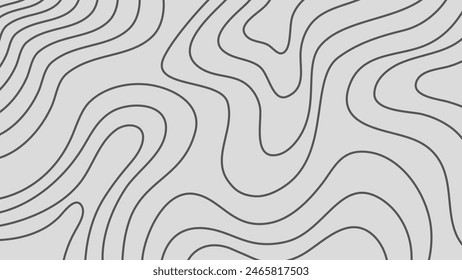 Abstract topographic contour line background. Abstract line wave vector design.