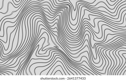 Abstract topographic contour line background. Abstract line wave vector design.