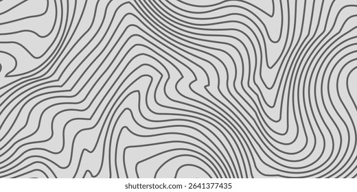 Abstract topographic contour line background. Abstract line wave vector design.