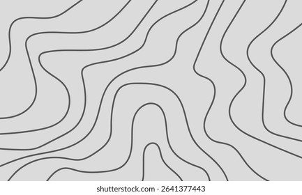 Abstract topographic contour line background. Abstract line wave vector design.