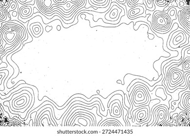 Plano de Fundo do Quadro da Linha de Contorno Topográfico Abstrato