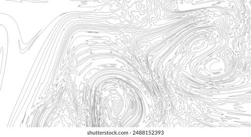 Abstract Topographic Contour Line Pattern