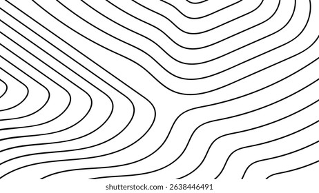Abstract Topographic Contour Lines Background, Wavy Elevation Map Design for Wallpaper, Print, and Digital Use.