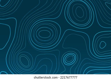 Resumen del contorno topográfico en líneas y contornos. Curva líneas modernas. Concepto gráfico para su diseño.