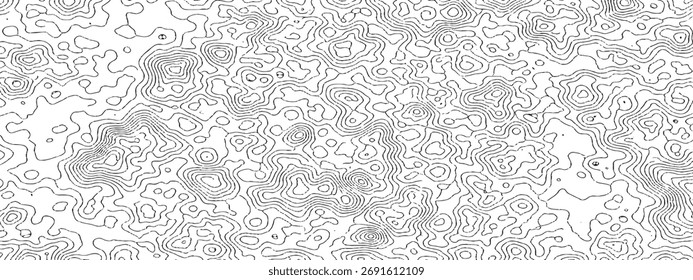 Abstract topographic contour lines creating a map like texture design