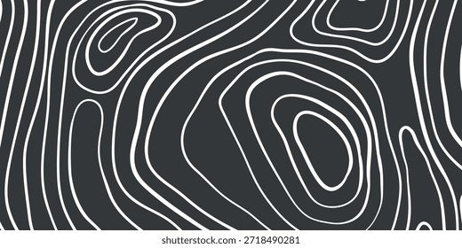 Abstract topographic contour lines on blue background. Geographic abstract flat pattern. Simple cartography texture. Vector illustration eps10
