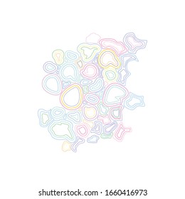 Abstract Topographic Contour Map with multicolor lines Template.Topography map art curve drawing. vector illustration.
