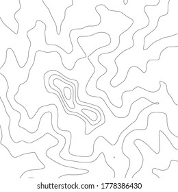 Abstract Topographic Contour Map Template. Abstract composition of black circles and lines on a white background. EPS10 Vector