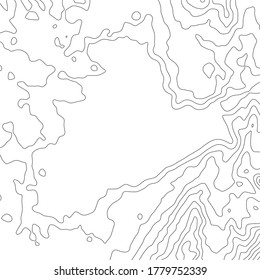 Abstract Topographic Contour Map Template. Abstract composition of black circles and lines on a white background. EPS10 Vector