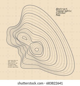 Abstract Topographic Contour Map Template. EPS10 Vector