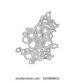 Abstract Topographic Contour Map Template.Topography map art curve drawing. 
