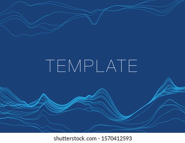 Abstract topographic contours lines of mountains. Topography map art curve drawing design brochure, poster, cover. vector illustration.  Outline cartography landscape. Modern poster.