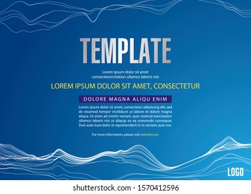 Abstract topographic contours lines of mountains. Topography map art curve drawing design brochure, poster, cover. vector illustration.  Outline cartography landscape. Modern poster.