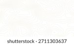 Abstract topographic contours map background. Topography white wave lines vector background. Topographic map Patterns, Topographic map and place for texture. Wavy curve lines banner design.