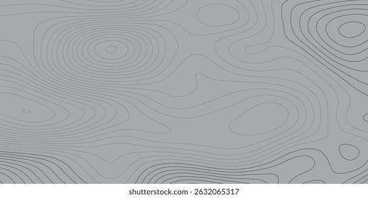 Plano de fundo do mapa de contornos topográficos abstratos, mapa de contorno geográfico vetorial com padrões topográficos em estilo exterior vintage. Modelo do World Map.