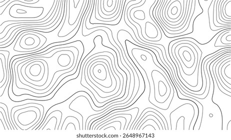 Abstract topographic contours map background, Topographic map patterns, topography line map. Vintage outdoors style. World map Template. Stock vector, 
