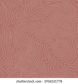 Abstract topographic curves vector pattern.
Seamless repeat geometric background.
Ocre and white texture.