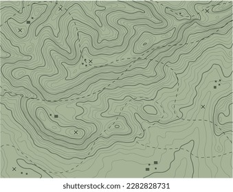 Abstract topographic isoline map background