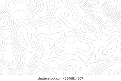 Abstract topographic line map. Cartography line map. Geographic line map. Topographic wavy pattern. Line wave. Carve pattern on a white background.
