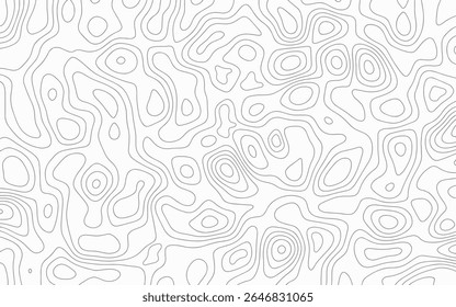 Abstract topographic line map. Cartography line map. Geographic line map. Topographic wavy pattern. Line wave. Carve pattern on a white background.