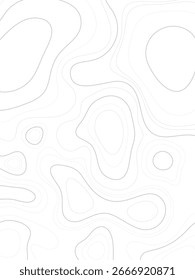 Plano de fundo de textura de linha topográfica abstrata com design de mapa de contorno