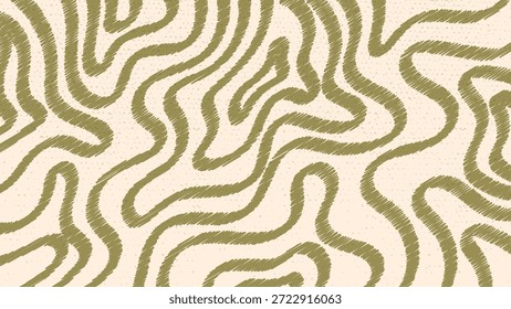 Resumo Topográfico Linhas Brown Textura Cinza Fundo. Ilustração de vetor