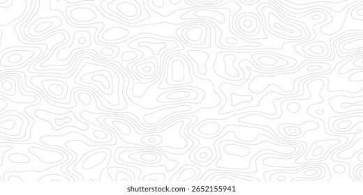 Abstract Topographic Lines Seamless Monochrome Pattern, Minimalist Style, Modern Background Texture for Design Projects.