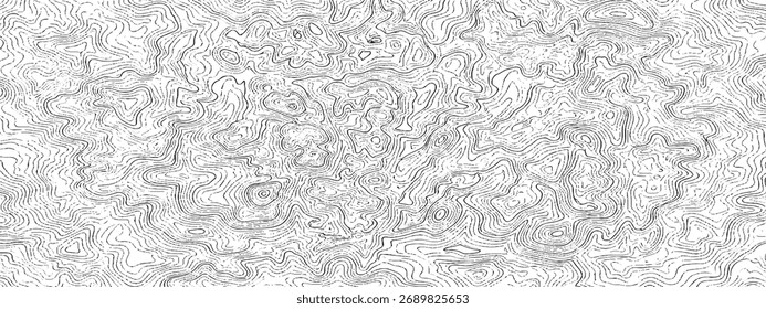 Abstract Topographic Map Background with Contour Lines on White Surface