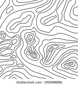 Resumen del fondo del mapa topográfico. El esquema geográfico de altura. Fondo lineal. Ilustración vectorial. Fondo del mapa topográfico estilizado