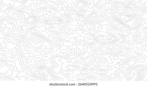 Abstract topographic map background geographic line map with elevation assignments. Topographic wavy pattern design and geographic mountain relief diagram line wave carve pattern.