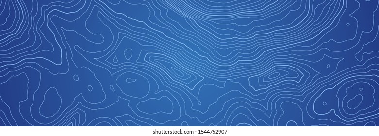 Abstract topographic map background with height lines and blueprint style
