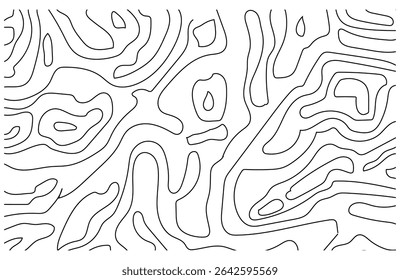 Abstract topographic map background with organic flowing lines 