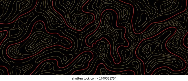 Abstract topographic map background Vector. 21:9 wallpaper design for fabric , packaging , web, geographic grid map vector illustration.