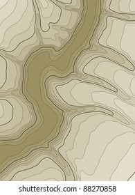 abstract topographic map in brown colors