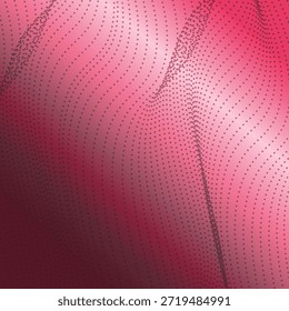 Abstrakte topographische Karte mit Konturlinien und schwarzen Punkten auf blauem bis rotem Farbverlauf. Visualisierung wissenschaftlicher Daten