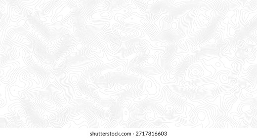 Padrão de linha de mapa topográfico abstrato sobre fundo branco apresentando linhas de terreno de contorno minimalista em cinza e ciano, formando um vetor de elevação geográfica moderno