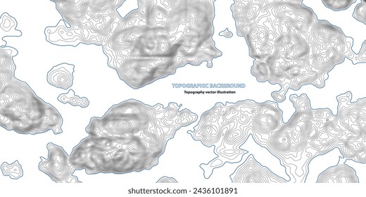 Abstrakte topographische Karte der Linien Hintergrund. Topographische Linien Konturkonzept. Geografisches Kartenraster. Vektorgrafik. 
