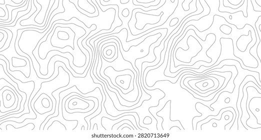 Abstract topographic map lines detailing elevation changes for geological study and cartography. Useful for planning or scientific research.