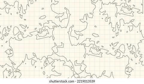 Abstract topographic map pattern. Minimal topographic line contour map. Modern texture decoration element. Vector