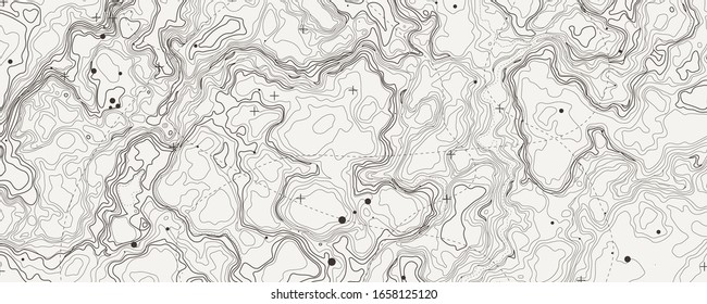 Abstract topographic map. Topo contour map background concept. Vector illustration