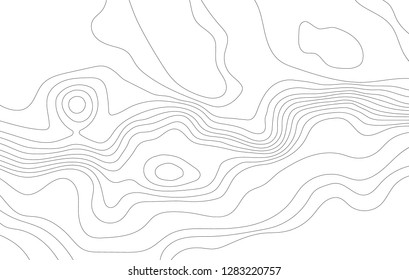 Abstract topographic map. Vector illustration .