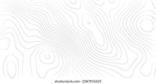 Abstract Topographic Pattern Banner Background, geographic line map with elevation assignments. Modern design background with wavy pattern. Paper texture Imitation of a geographical map shades.