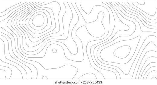 Abstract Topographic Pattern Banner Background, geographic line map with elevation assignments. Modern design background with wavy pattern. Paper texture Imitation of a geographical map shades.