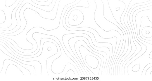 Abstract Topographic Pattern Banner Background, geographic line map with elevation assignments. Modern design background with wavy pattern. Paper texture Imitation of a geographical map shades.