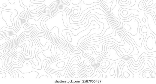 Abstract Topographic Pattern Banner Background, geographic line map with elevation assignments. Modern design background with wavy pattern. Paper texture Imitation of a geographical map shades.