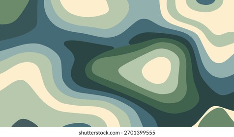Patrón topográfico Abstractas en Colores Earth Tone