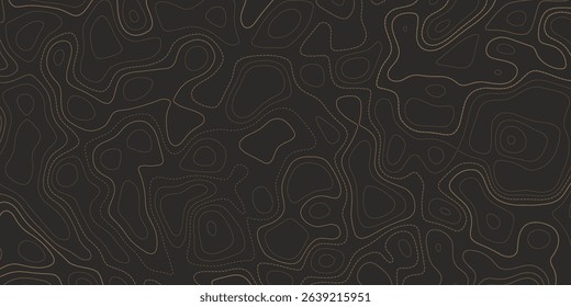 Abstract topographic patterns in dark color scheme create a modern visual effect
