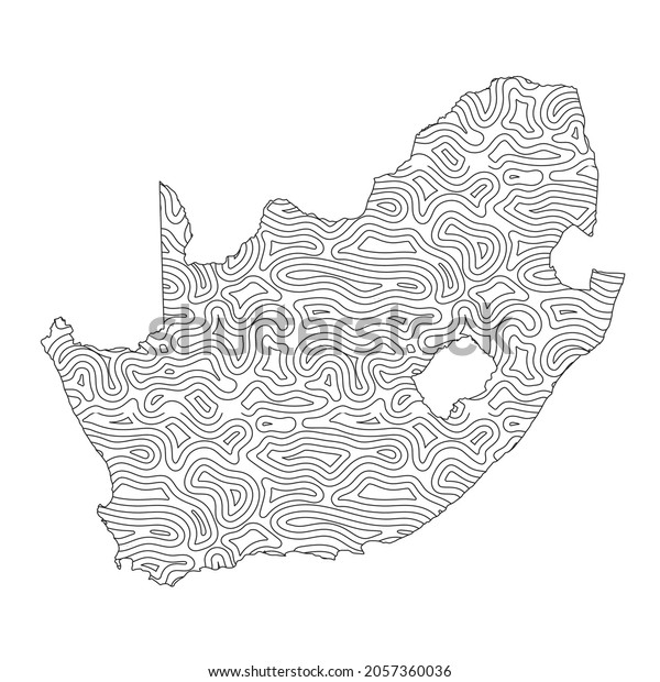 Abstract Topographic Style South Africa Map Stock Vector Royalty Free 2057360036 Shutterstock 7785